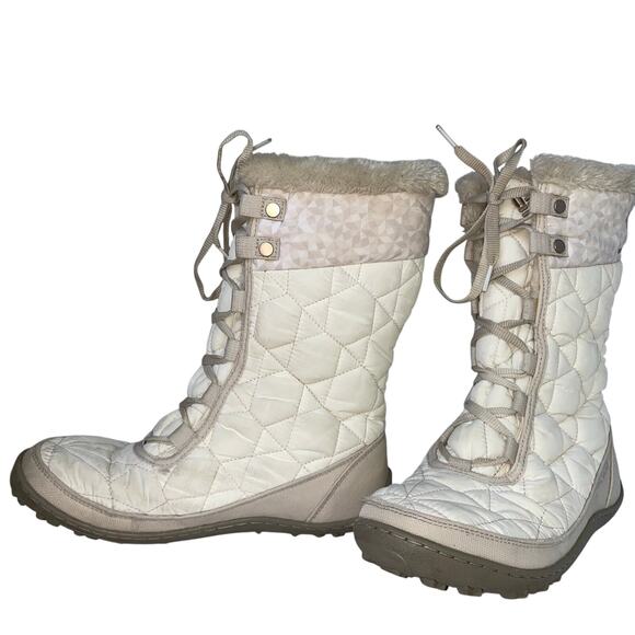 Columbia Minx Mid II Omni-Heat Women’s Winter Boots White Lace Up Sz 9 EU 40 - Picture 7 of 10